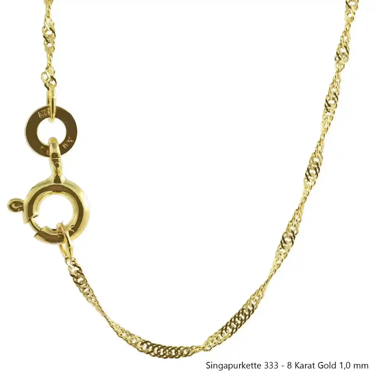 Singapurkette Halskette 333 - 8 Karat Gold Auswahl
