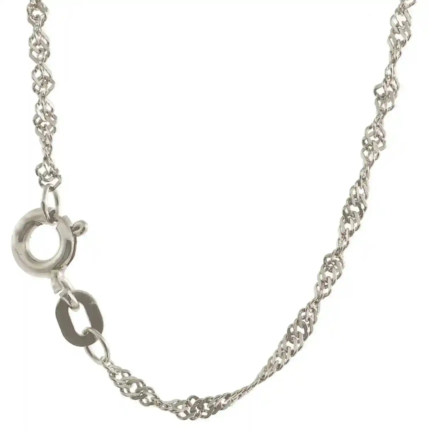 Singapurkette Halskette Breite 1,4 mm - 925 Sterlingsilber Auswahl
