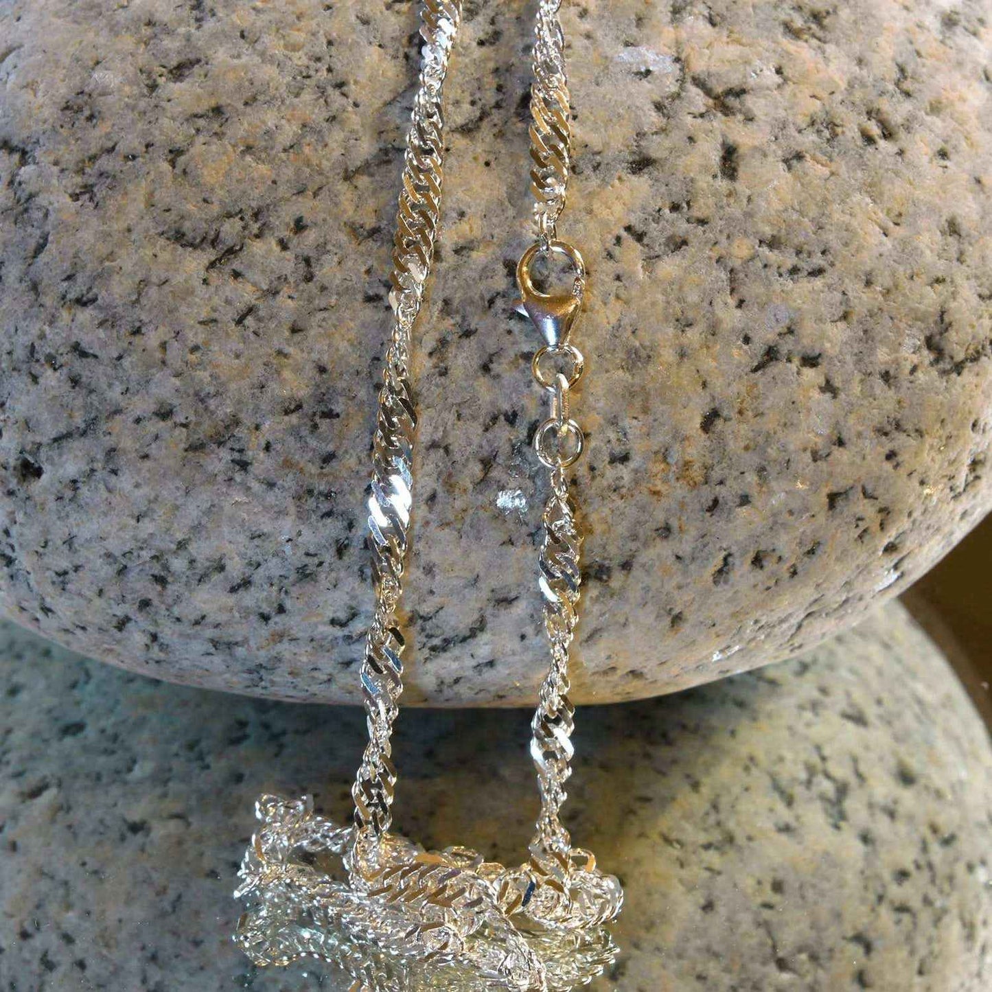 Singapurkette Halskette Breite 2,9 mm - 925 Sterlingsilber Auswahl