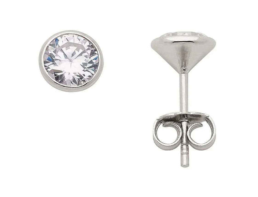Sortiment Ohrstecker Zarge Zirkonia 925 Silber rhodiniert