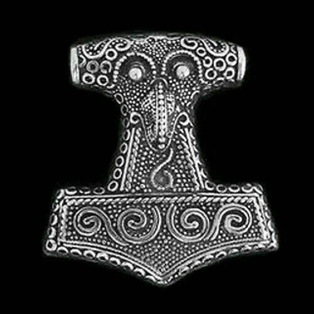 Thors Hammer beidseitig Schmuck Anhänger Silber Thorhammer 41x38mm - Firma Holzenplotz - Silberketten-Goldketten.de