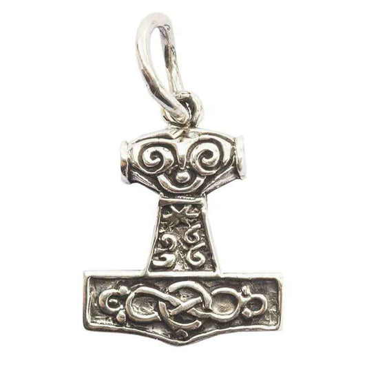 Thors Hammer klein Schmuck Anhänger 925er Silber - Thorhammer - 12x20mm inklusive Aufhängung