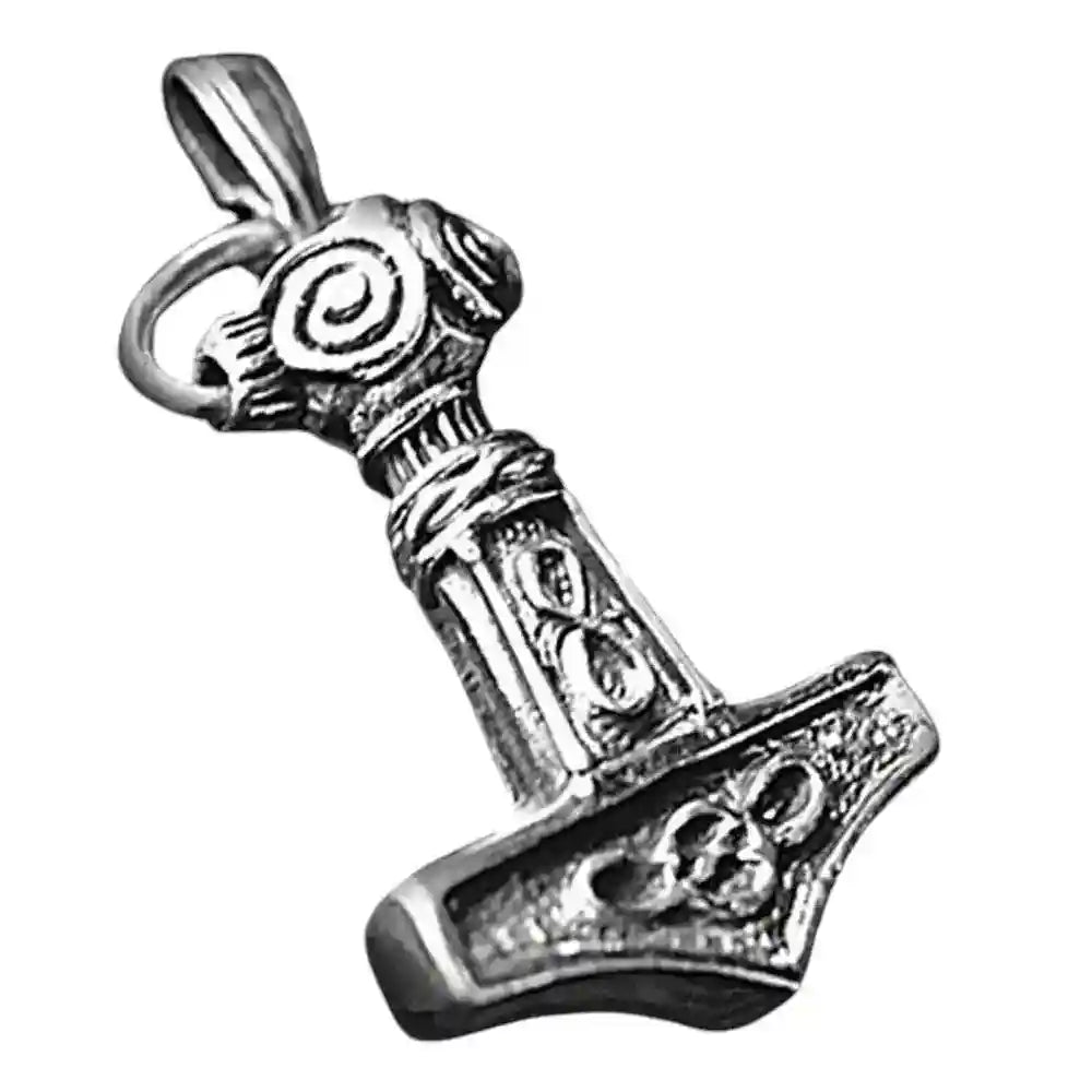 Thors Hammer Schmuck Anhänger 925er Silber - Thorhammer - 38x22mm mit Bügel
