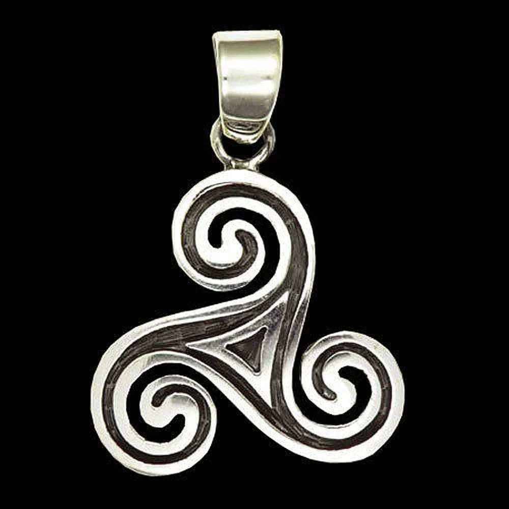 Triskele  Schmuck Anhänger 925er Silber - Triskel - 34x34 mm