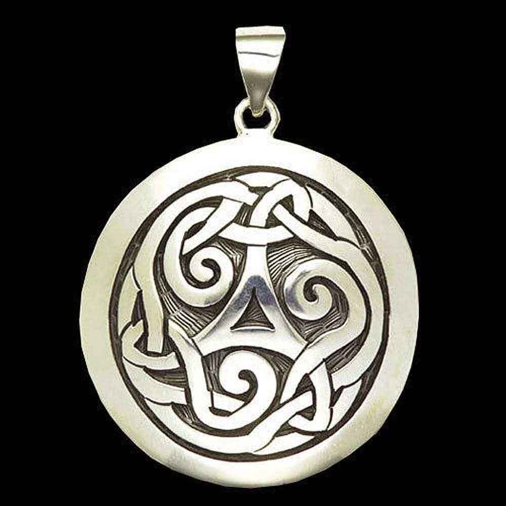 Triskele Schmuck Anhänger 925er Silber - Triskel - 43 mm Durchmesser