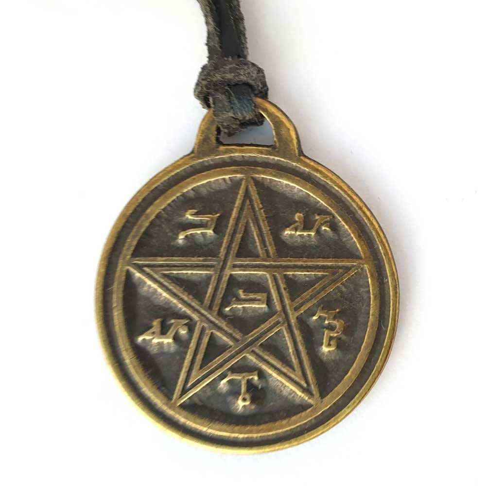 Venus Pentagramm Anhänger Schmuck - Fünfstern - 25x30mm mit Halsband - Firma Holzenplotz - Silberketten-Goldketten.de