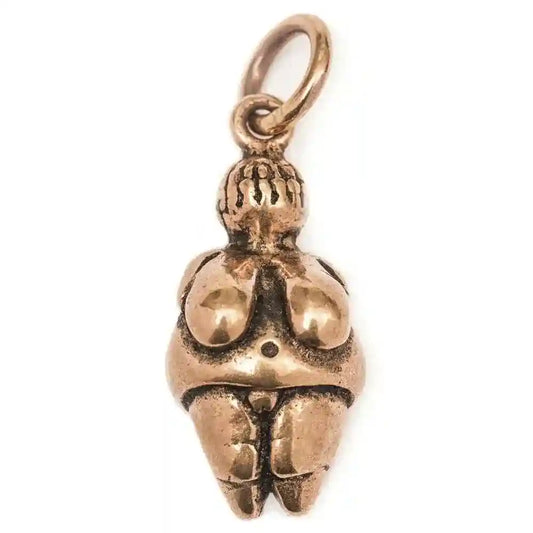 Venus von Willendorf Bronze Anhänger Schmuck - Mittelalter Fruchtbarkeit
