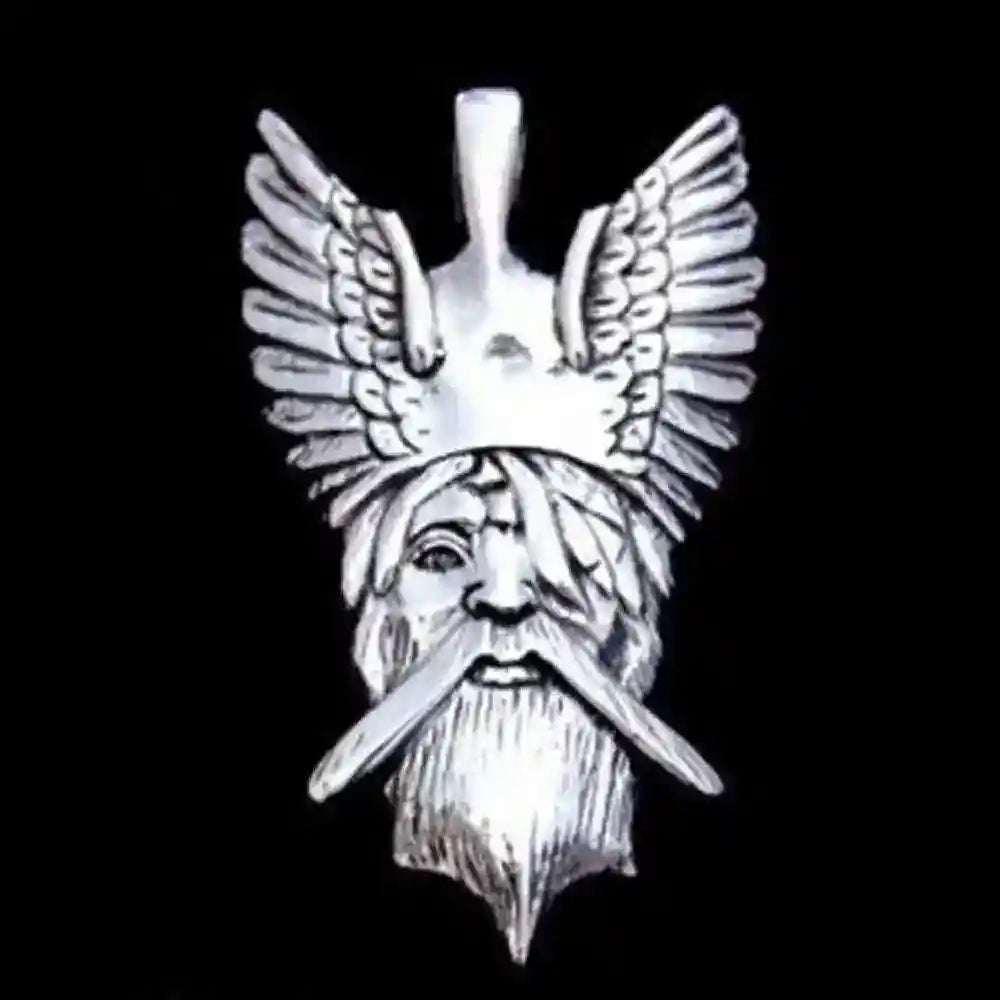 Silberanhänger Odin Kopf Anhänger Wotan Viking 925er Silber 44x26mm