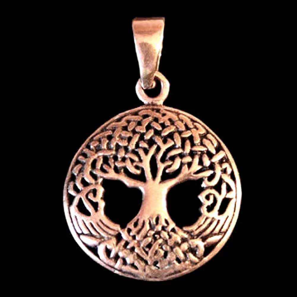 Weltenbaum Yggdrasil Bronze Anhänger Schmuck - Lebensbaum - 27x18mm
