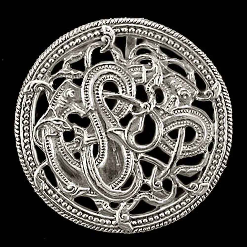 Wikingeranhänger im Jellingstil 925er Silber - Wikinger - 53x53mm