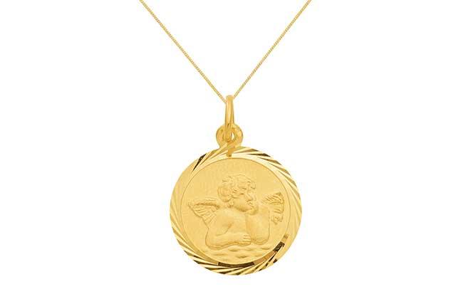 Schutzengel Anhänger aus Gold