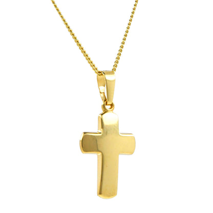 Gold Anhänger Kreuz  mit Goldkette massiv 333 - 8 Karat Gold