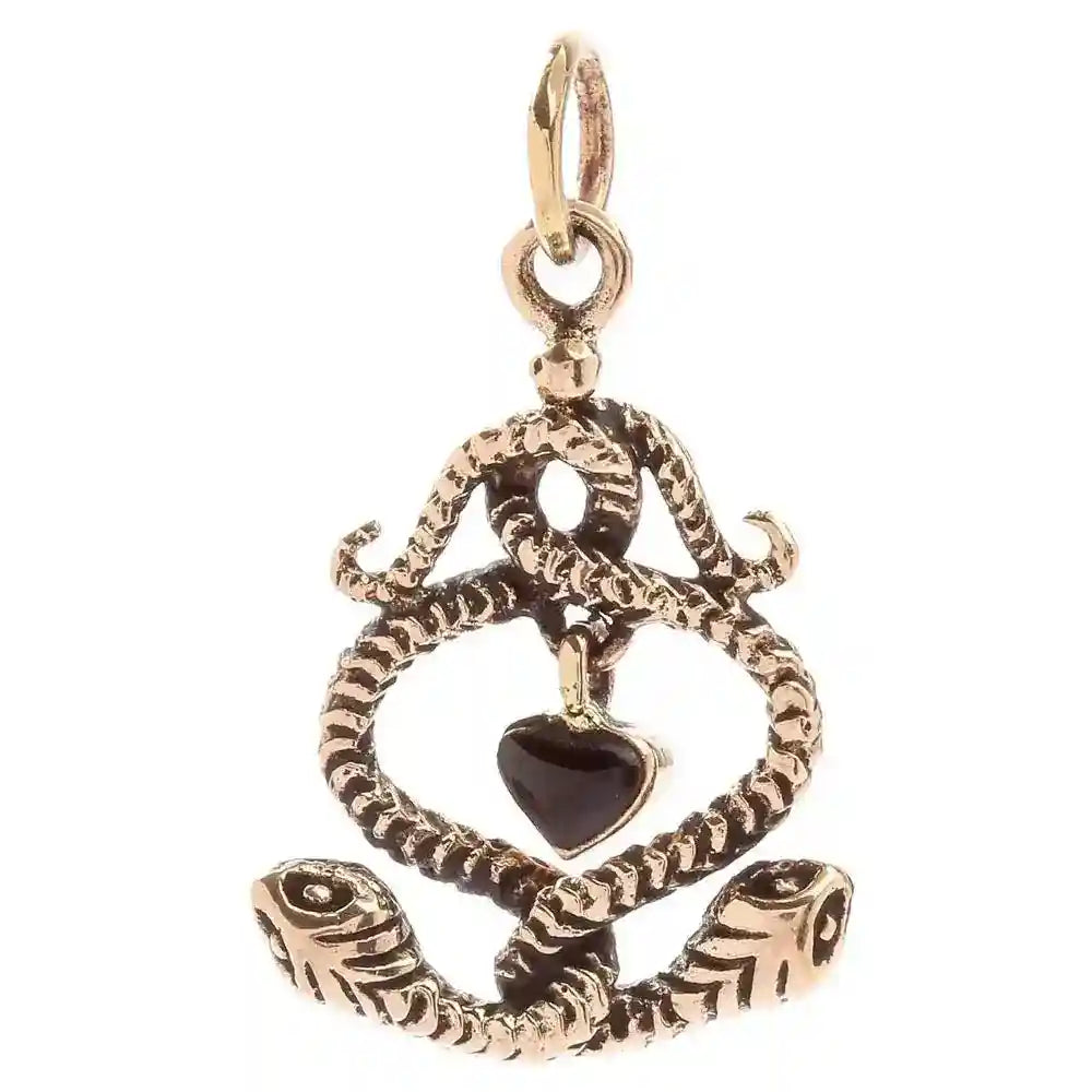 2 Schlangen mit Onyxherz Bronze Anhänger Schmuck - Schlangen - 26x16mm