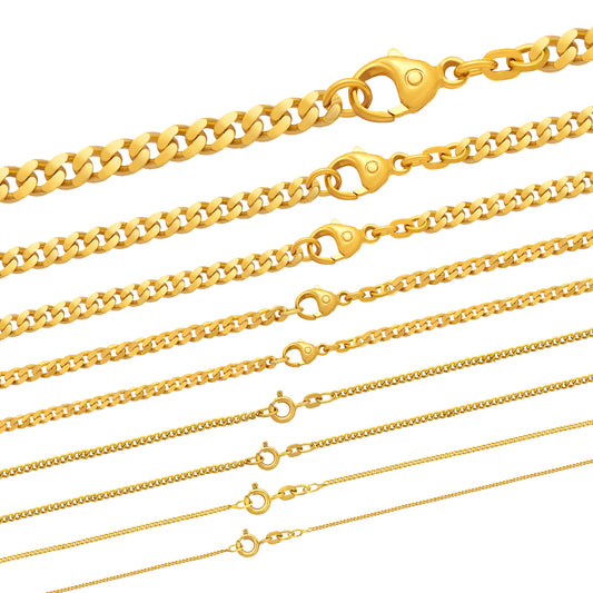 Edle massive Goldkette Panzerkette Halskette aus 333 - 8 Karat Gold