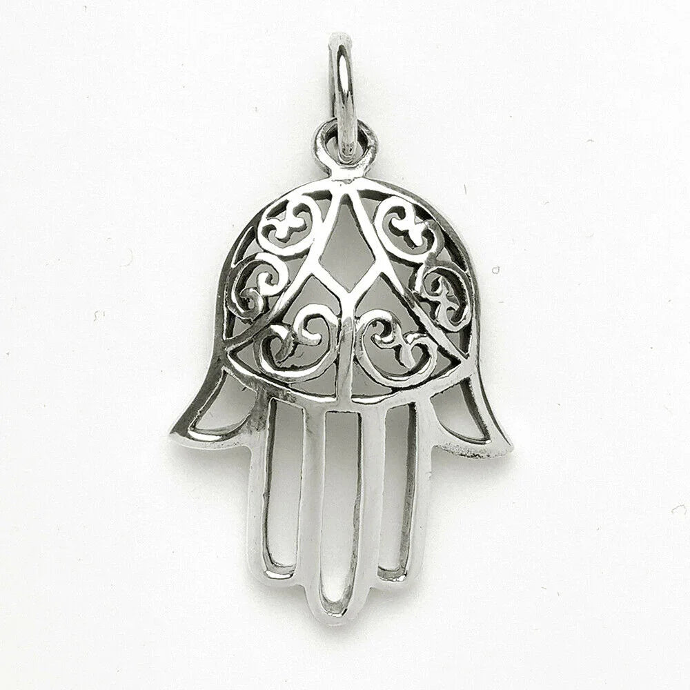 Hand der Fatima Schmuck Anhänger 925er Silber 27x13mm