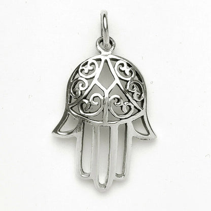 Hand der Fatima Schmuck Anhänger 925er Silber 27x13mm