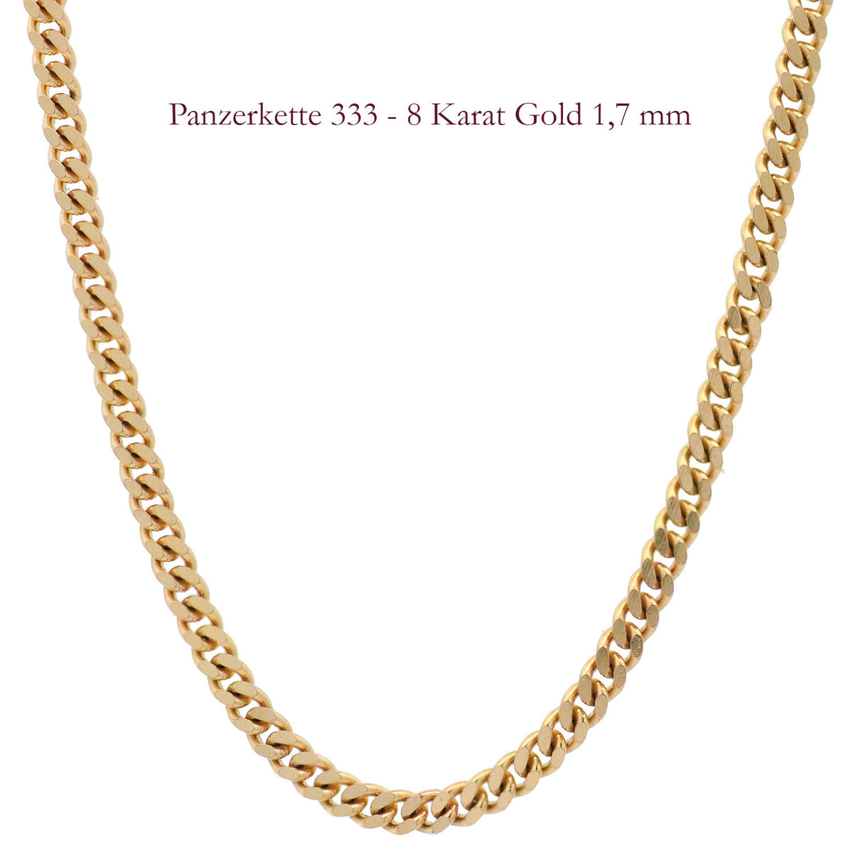 Goldkette Echt 333 - 8 Karat Panzerkette Gold Halskette - Damenkette und Herrenkette Made in Germany