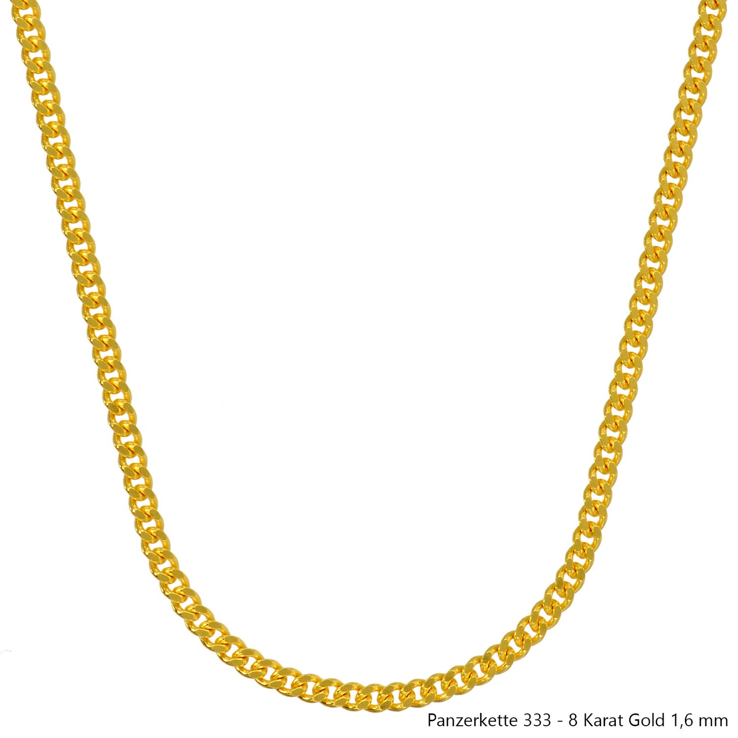 Goldkette Echt 333 - 8 Karat Panzerkette Gold Halskette - Damenkette und Herrenkette Made in Germany