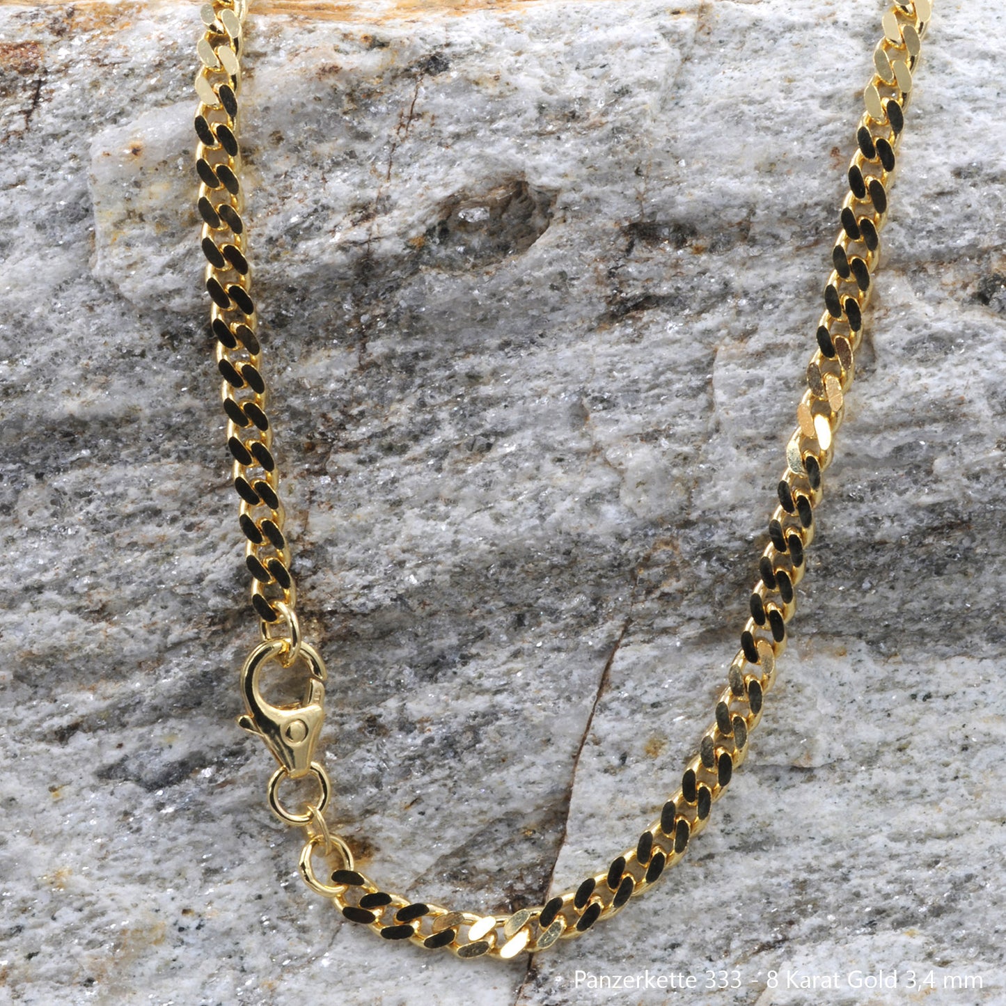 Goldkette Echt 333 - 8 Karat Panzerkette Gold Halskette - Damenkette und Herrenkette Made in Germany