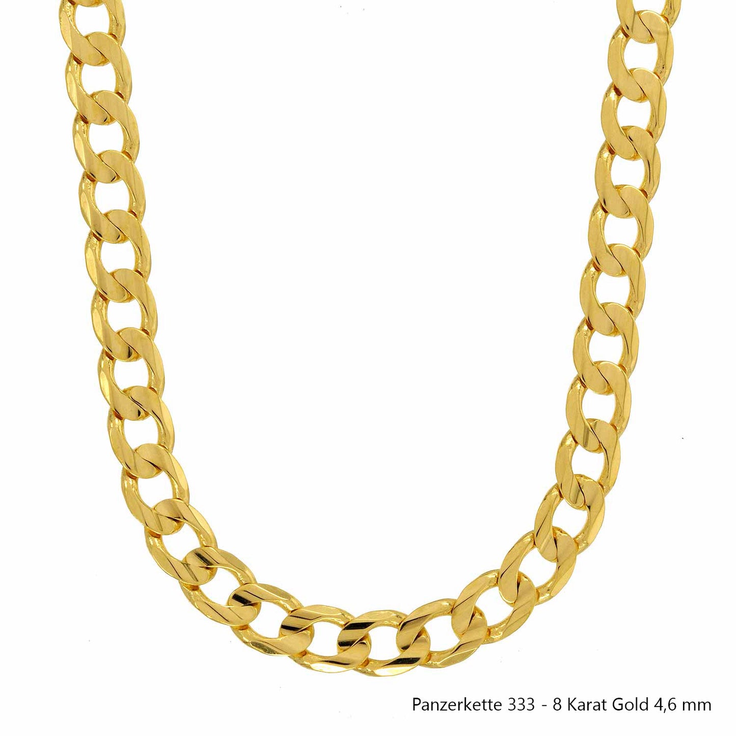 Goldkette Echt 333 - 8 Karat Panzerkette Gold Halskette - Damenkette und Herrenkette Made in Germany