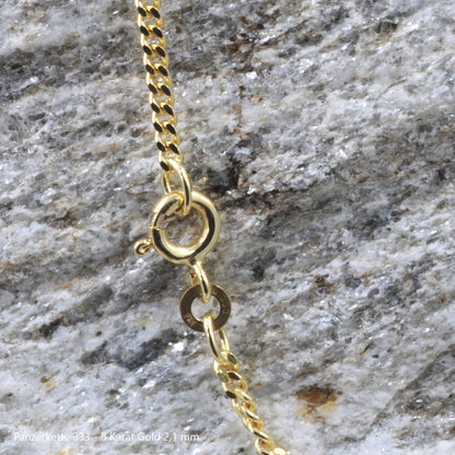 Goldkette Echt 333 - 8 Karat Panzerkette Gold Halskette - Damenkette und Herrenkette Made in Germany