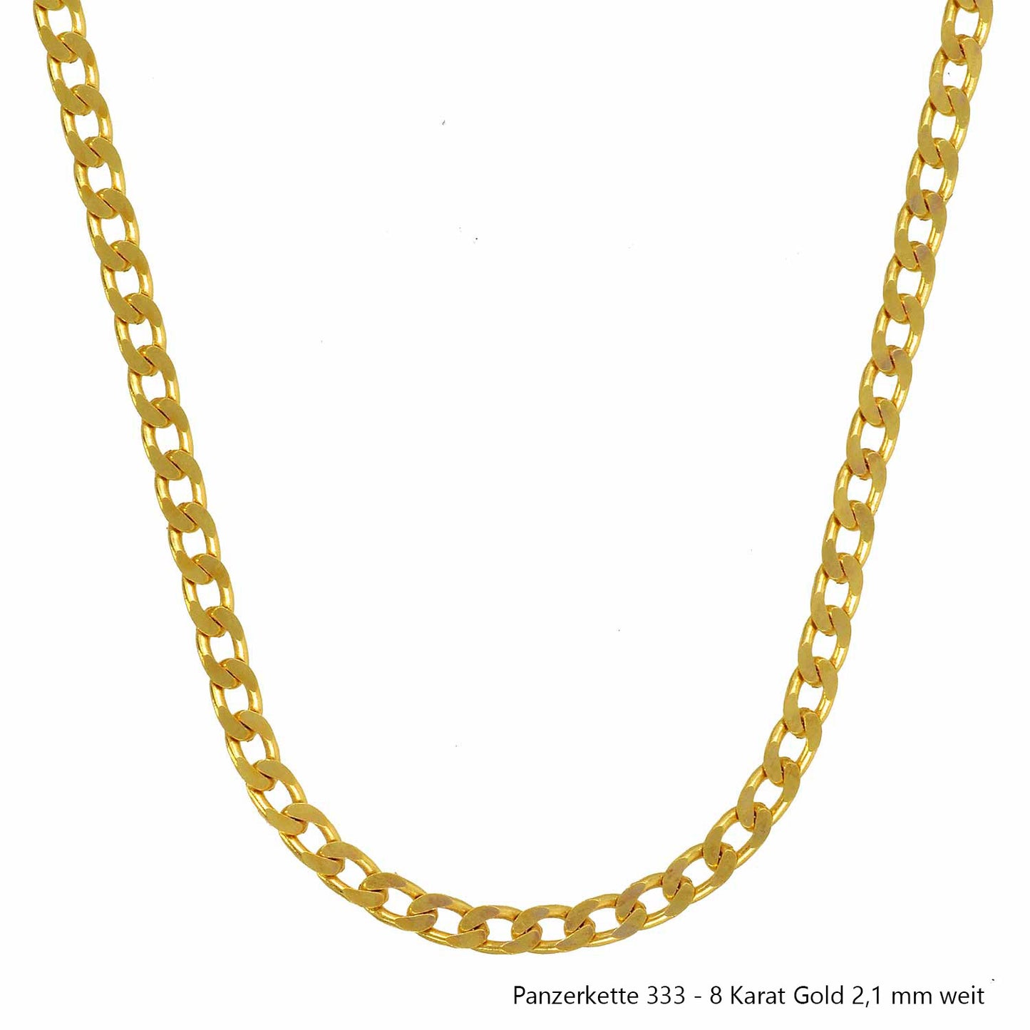Goldkette Echt 333 - 8 Karat Panzerkette Gold Halskette - Damenkette und Herrenkette Made in Germany