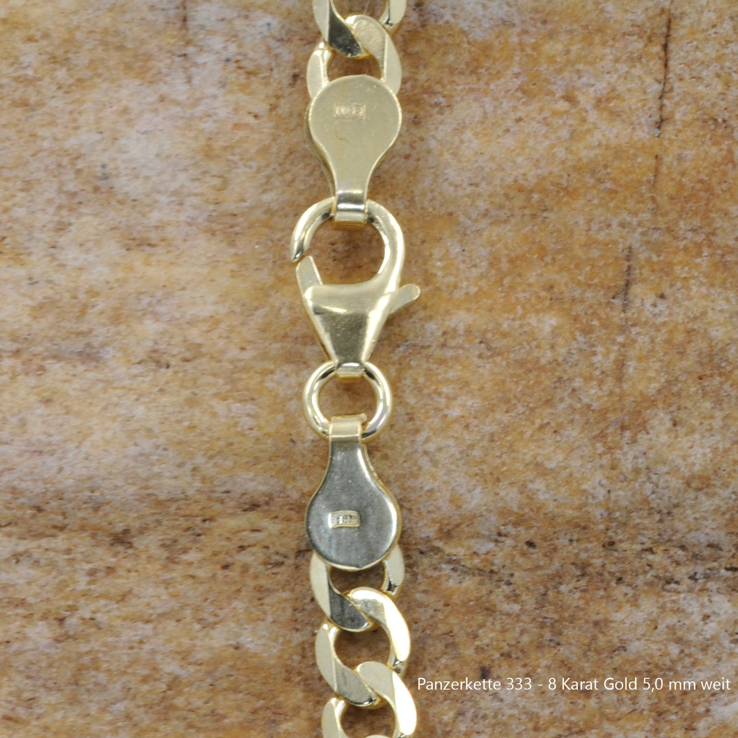 Goldkette Echt 333 - 8 Karat Panzerkette Gold Halskette - Damenkette und Herrenkette Made in Germany