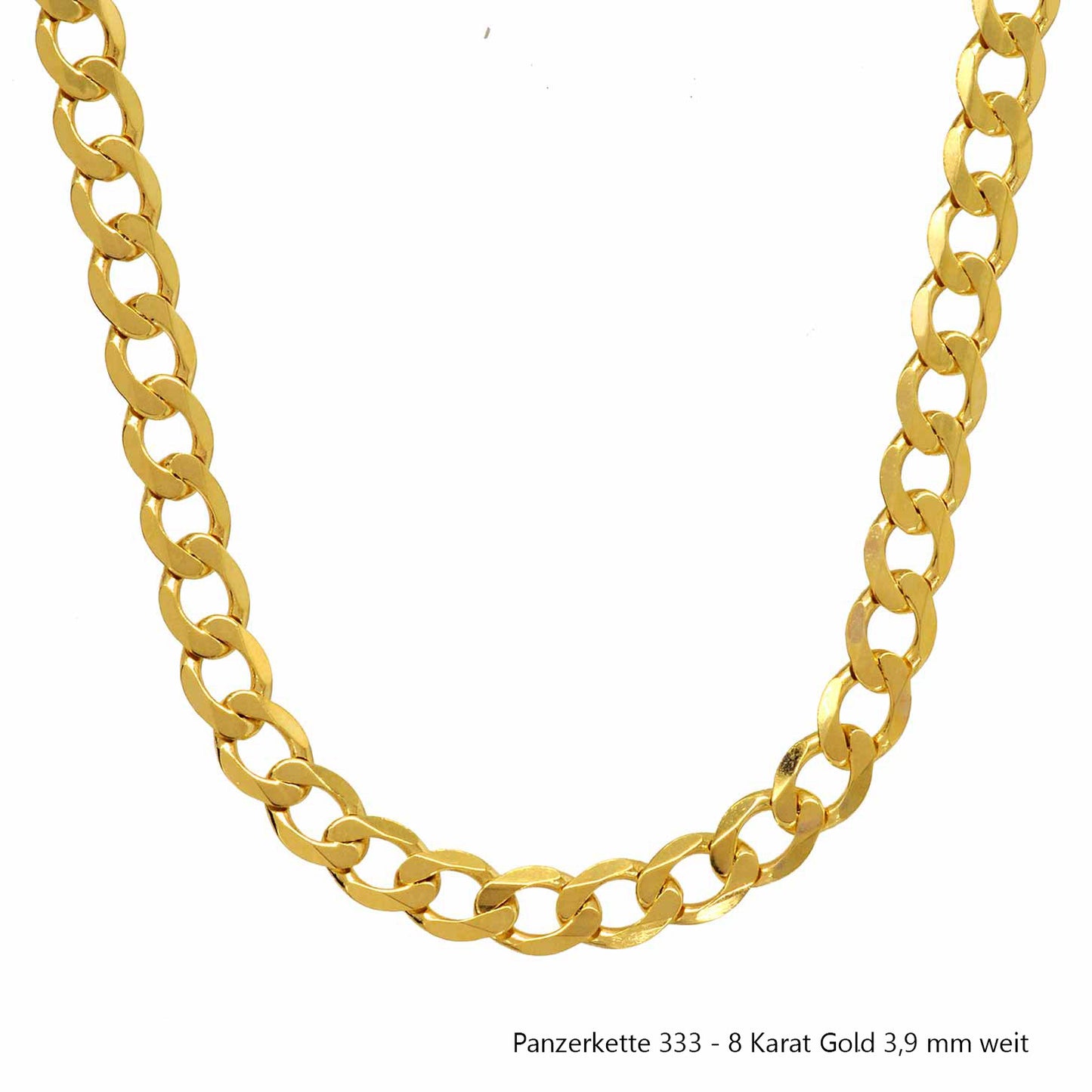 Goldkette Echt 333 - 8 Karat Panzerkette Gold Halskette - Damenkette und Herrenkette Made in Germany