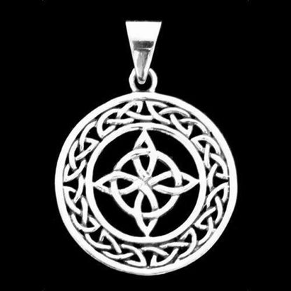 Vier keltische Elemente Schmuck Anhänger 925er Silber - Keltische Knoten - 34x23mm