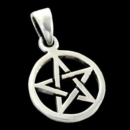 Pentagramm sehr klein Schmuck Anhänger 925er Silber - Pentagramm - 21x12mm