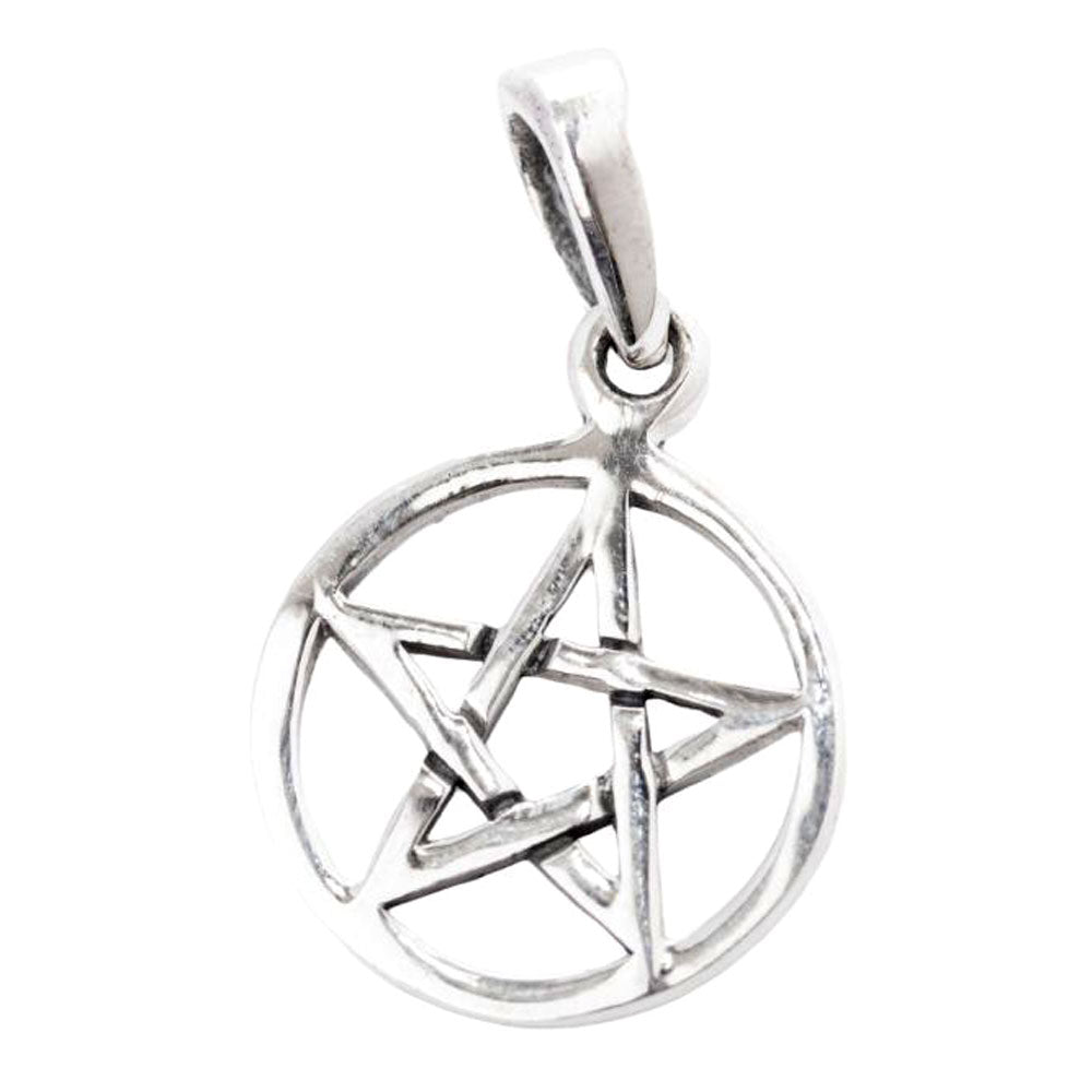 Pentagramm sehr klein Schmuck Anhänger 925er Silber - Pentagramm - 21x12mm