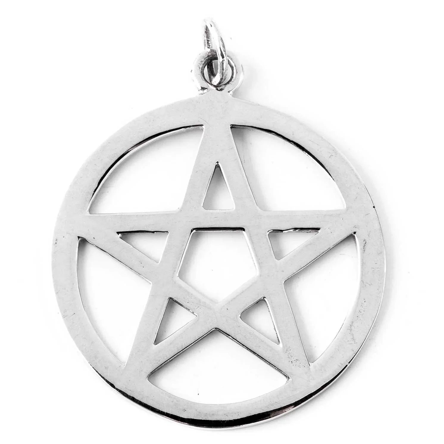 Pentagramm groß Schmuck Anhänger 925er Silber - Pentagramm - 34 mm