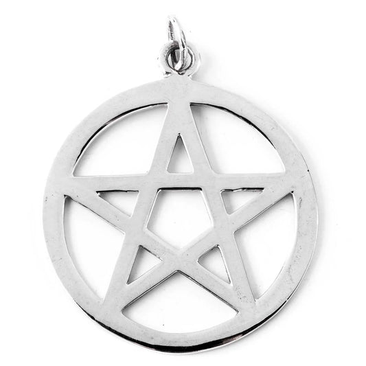 Pentagramm groß Schmuck Anhänger 925er Silber - Pentagramm - 34 mm
