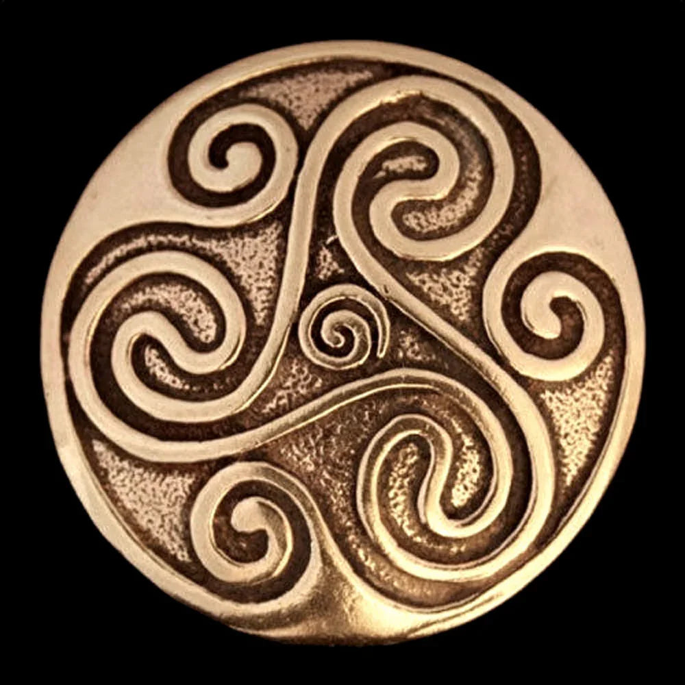 Bronzeanhänger Keltische Triskele massiv gross Schmuck - Keltische Knoten - 45x45mm