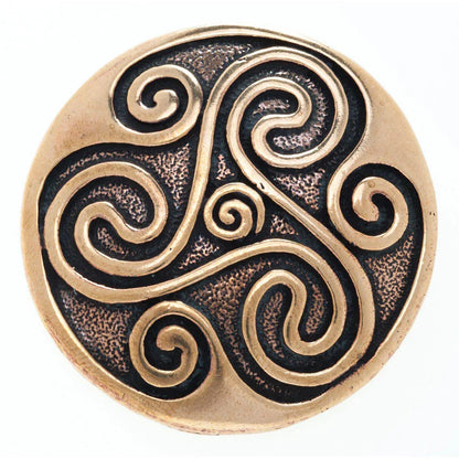 Bronzeanhänger Keltische Triskele massiv gross Schmuck - Keltische Knoten - 45x45mm