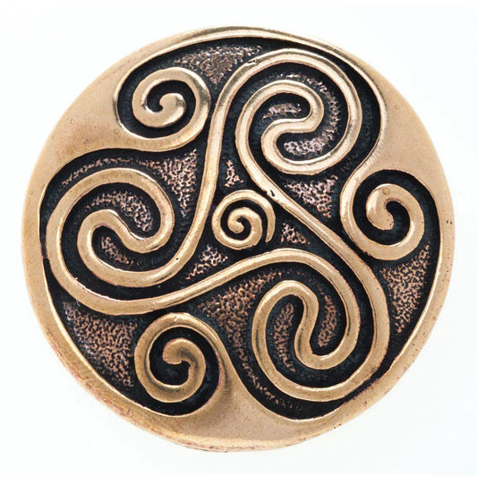 Bronzeanhänger Keltische Triskele massiv gross Schmuck - Keltische Knoten - 45x45mm