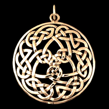 Keltische Verbundenheit Bronze Anhänger Schmuck - Keltische Knoten - 48x39mm