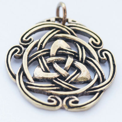 Celtic Dreifaltigkeit Bronze Anhänger Schmuck - Keltische Knoten - 27x21mm