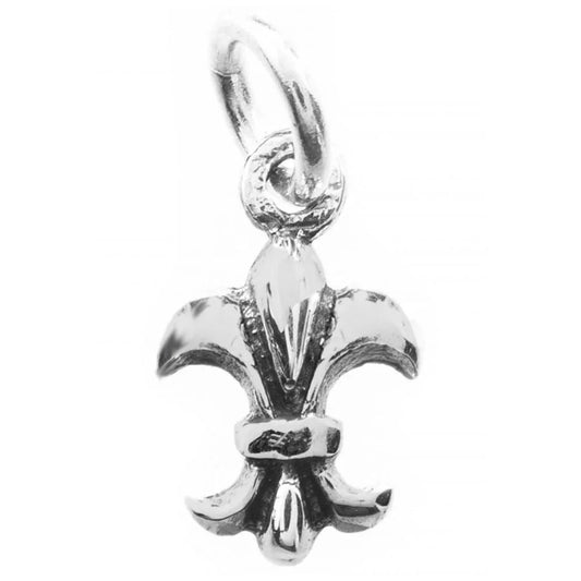 französische Lilie Schmuck Anhänger 925er Silber 15x7mm (mit Ring zum Aufhängen)