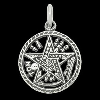 Tetragrammaton Schmuck Anhänger 925er Silber Durchmesser 18mm