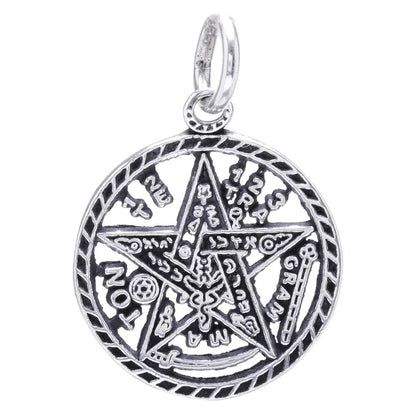 Tetragrammaton Schmuck Anhänger 925er Silber Durchmesser 18mm