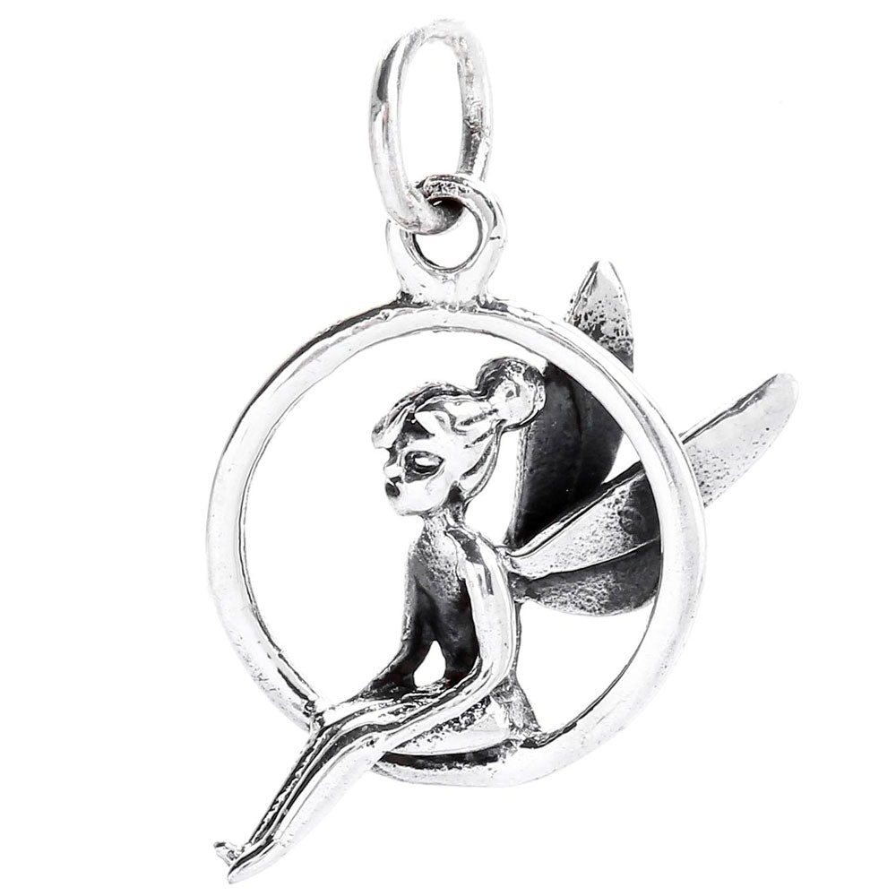 Elfe/Fee Schmuck Anhänger 925er Silber - Elfen Feen - 31x20mm