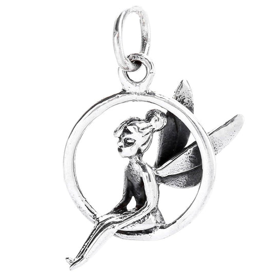 Elfe/Fee Schmuck Anhänger 925er Silber - Elfen Feen - 31x20mm