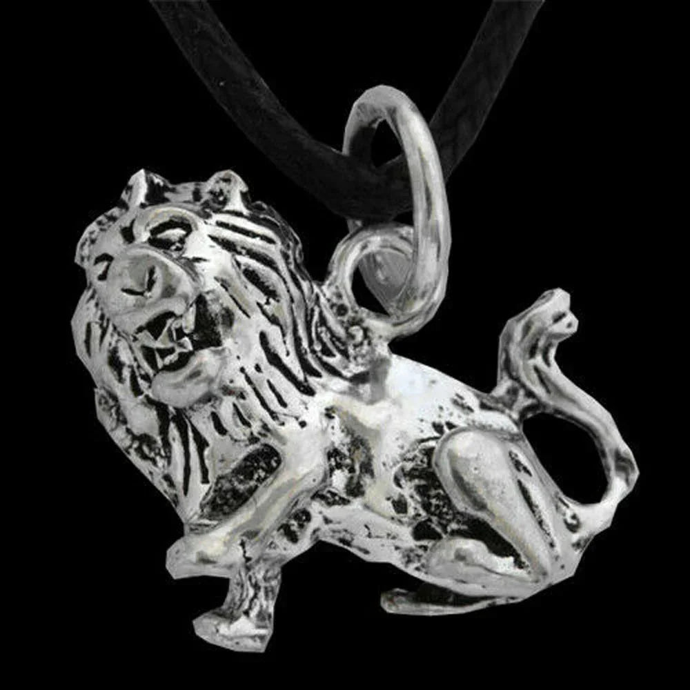 Löwe Schmuck Anhänger 925er Silber 15x15mm (mit Aufhängering)