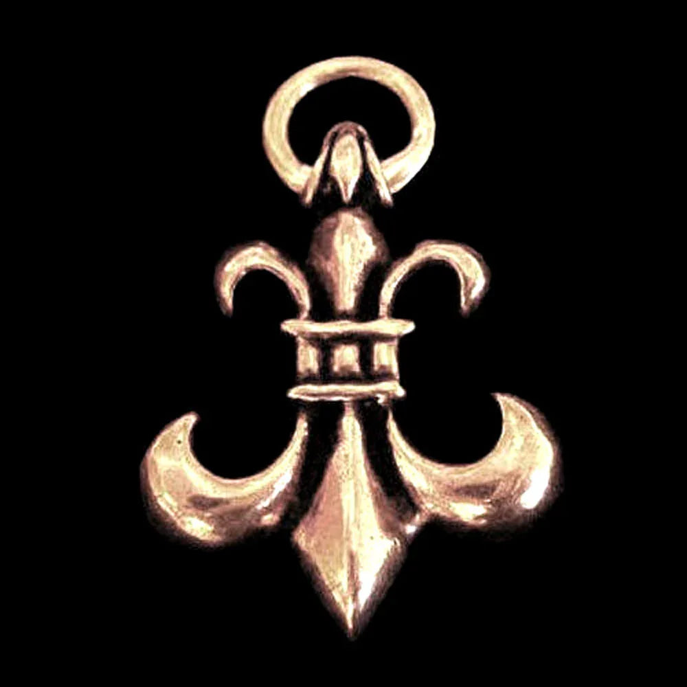 französische Lilie Schmuck Anhänger Bronze