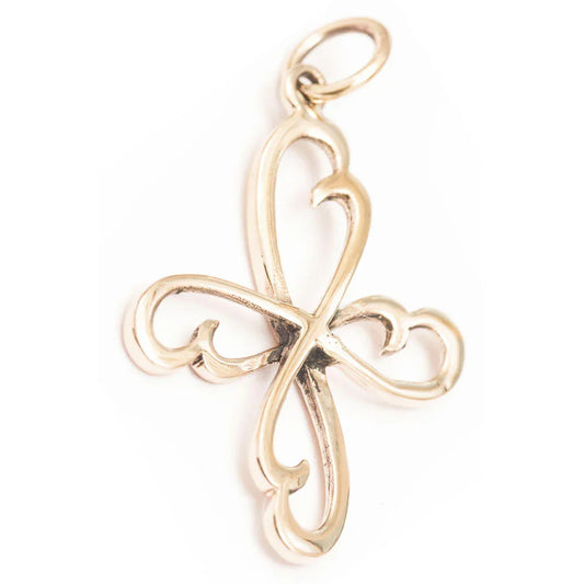 4 Elemente Bronze Anhänger Schmuck - Keltische Knoten - 42x28mm