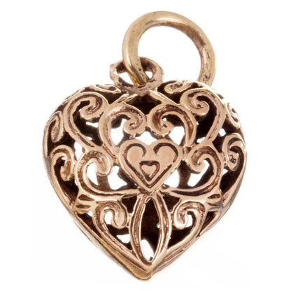 Bronzeanhänger Herz Anhänger Schmuck - Liebe - 23x14mm