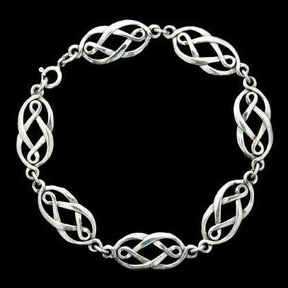 Armkette Celtic Schmuck 925er Silber 18,5 cm Keltischer Knoten Muster Armband