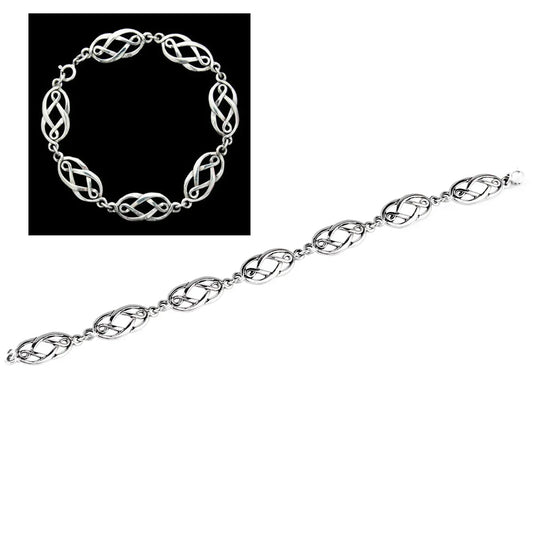 Armkette Celtic Schmuck 925er Silber 18,5 cm Keltischer Knoten Muster Armband