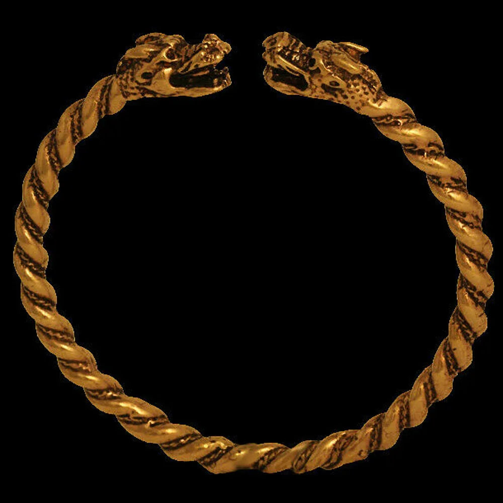 Armreif Wikinger-Drachen Bronze gross 6,5cm